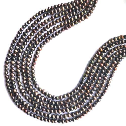 11-12 mm Süsswasser perlas Strang monedas H4-10 