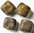 13 SILBERFOLIE GLASPERLEN 10 MM GOLD-BRAUN MATT